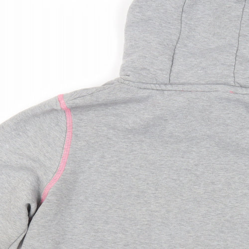 Everlast Womens Grey Cotton Pullover Hoodie Size 12 Pullover - Logo Pockets