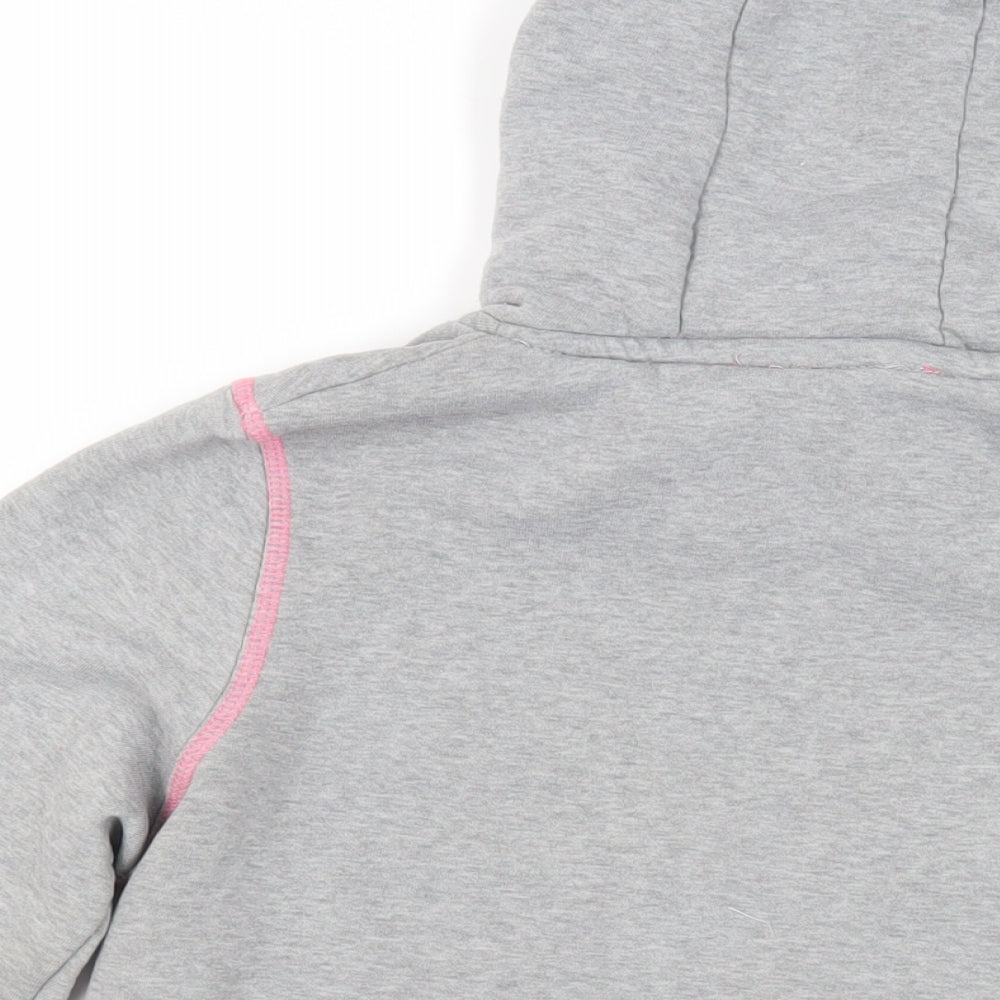 Everlast Womens Grey Cotton Pullover Hoodie Size 12 Pullover - Logo Pockets