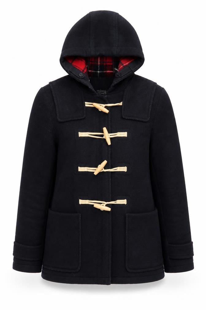 Gap Womens Black Pea Coat Coat Size S Zip - Duffle Coat Hooded