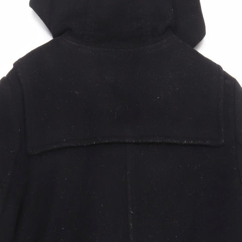 Gap Womens Black Pea Coat Coat Size S Zip - Duffle Coat Hooded