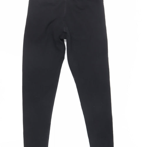 DKNY Womens Black Cotton Capri Leggings Size M L26 in - Logo