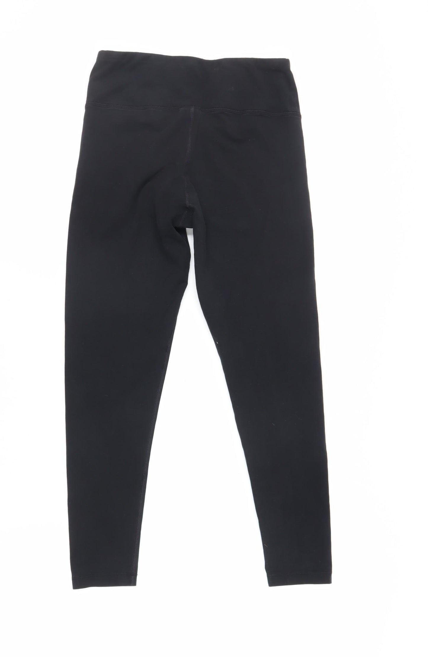 DKNY Womens Black Cotton Capri Leggings Size M L26 in - Logo