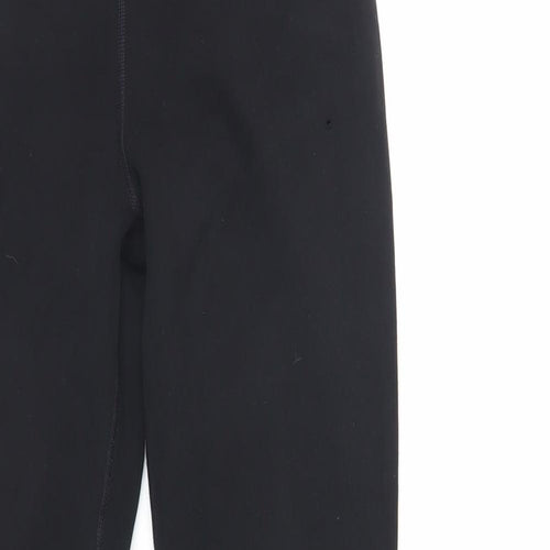 DKNY Womens Black Cotton Capri Leggings Size M L26 in - Logo