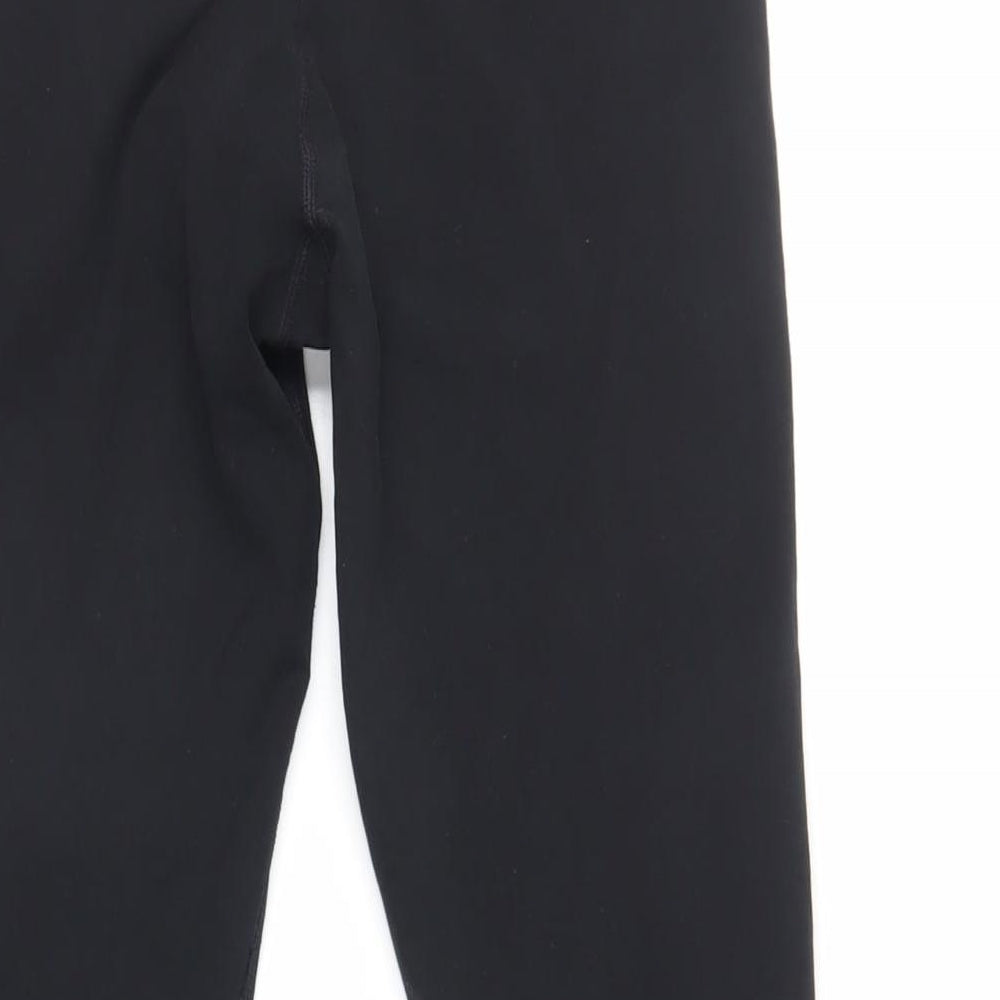 DKNY Womens Black Cotton Capri Leggings Size M L26 in - Logo