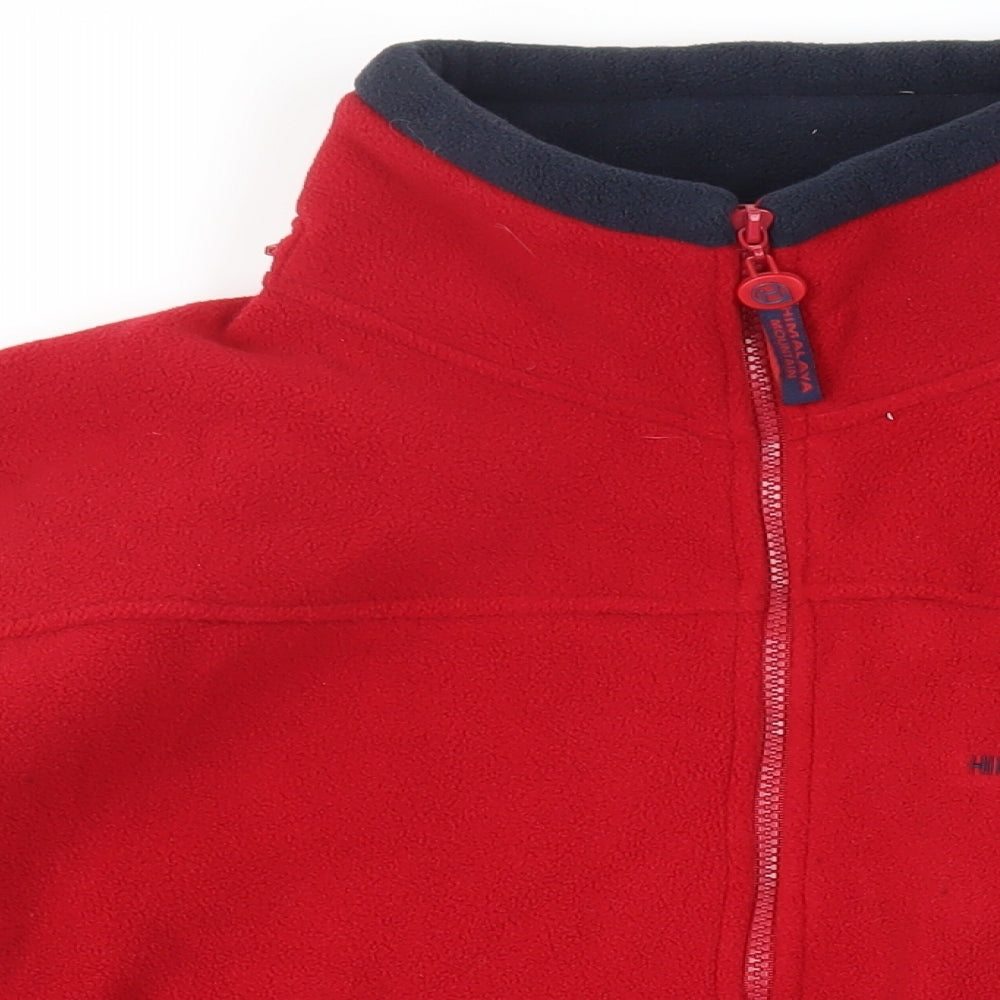 Himalaya Mountain Mens Red Jacket Size L Zip - Logo Zipped Pockets