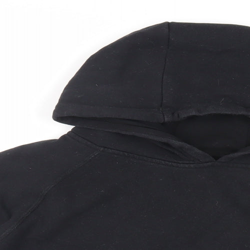 USA Pro Womens Black Cotton Pullover Hoodie Size 8 Pullover