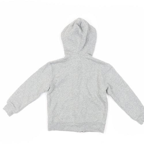 Polo Ralph Lauren Boys Grey Cotton Full Zip Hoodie Size 5 Years Zip - Logo Pockets