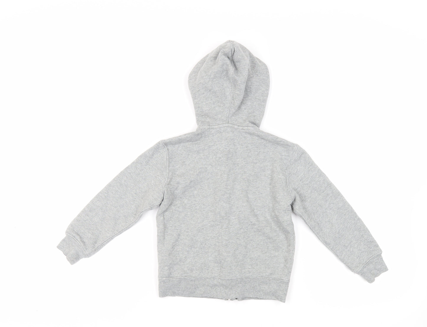Polo Ralph Lauren Boys Grey Cotton Full Zip Hoodie Size 5 Years Zip - Logo Pockets