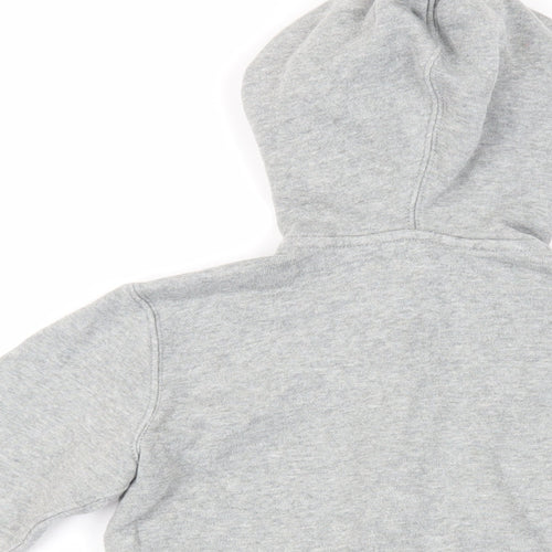 Polo Ralph Lauren Boys Grey Cotton Full Zip Hoodie Size 5 Years Zip - Logo Pockets