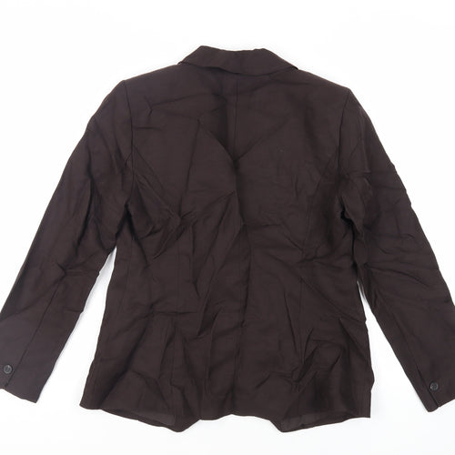 Mint Velvet Womens Brown Jacket Blazer Size 12 Button