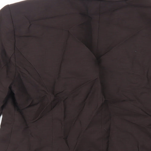 Mint Velvet Womens Brown Jacket Blazer Size 12 Button