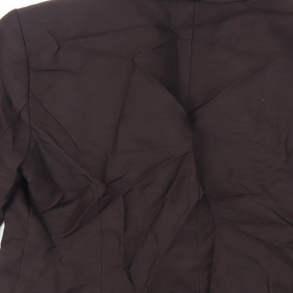 Mint Velvet Womens Brown Jacket Blazer Size 12 Button