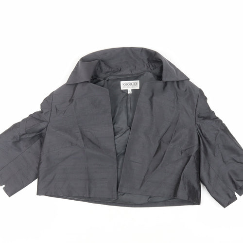Gold Womens Grey Jacket Size 10 - Open