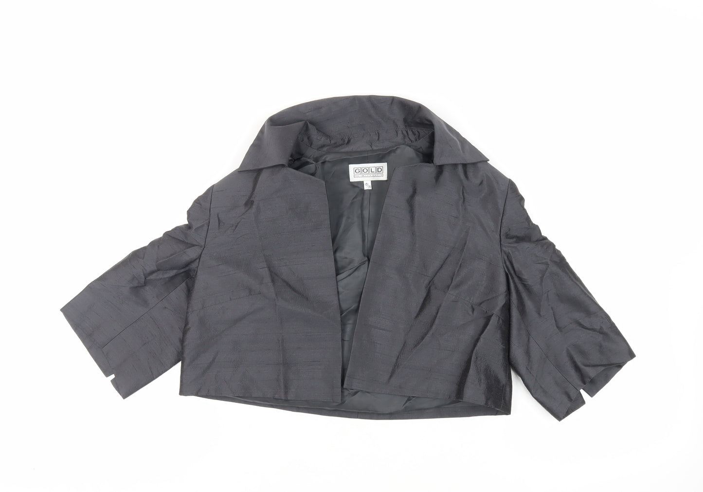 Gold Womens Grey Jacket Size 10 - Open