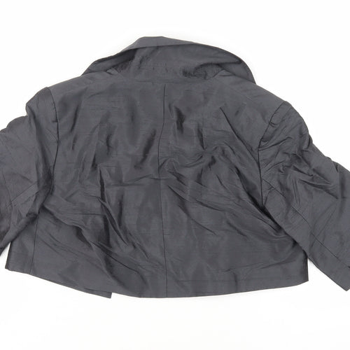 Gold Womens Grey Jacket Size 10 - Open