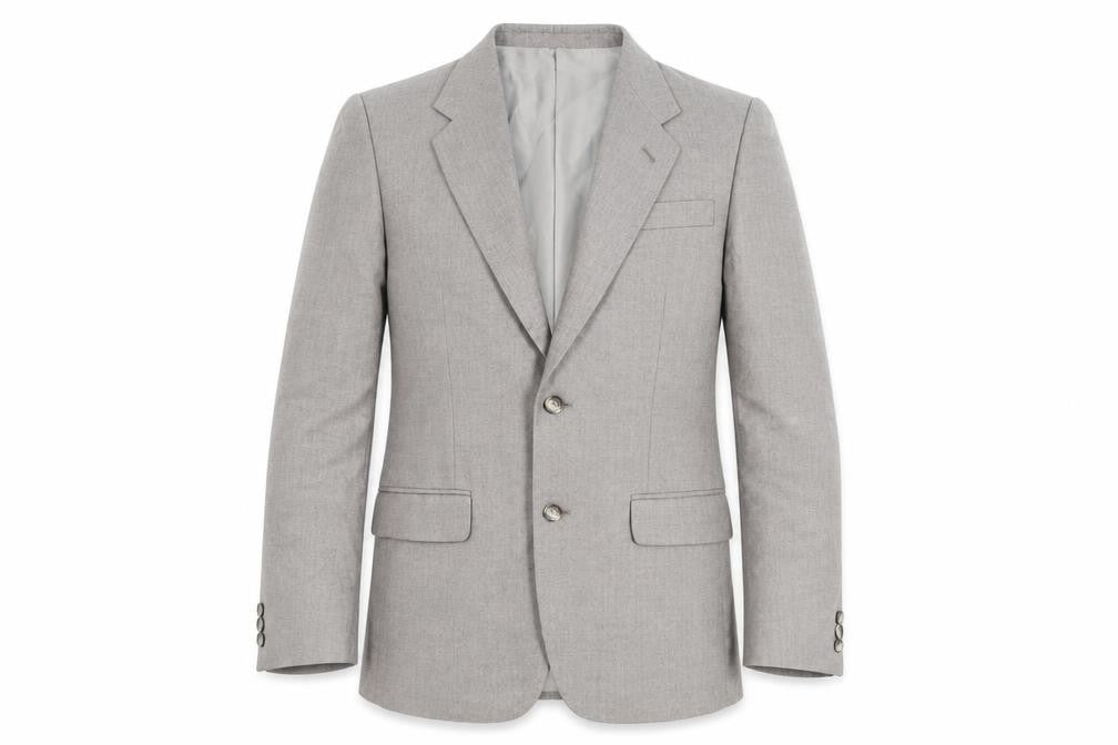 Front view of Dunn & Co men’s beige wool jacket suit jacket, size 38, regular