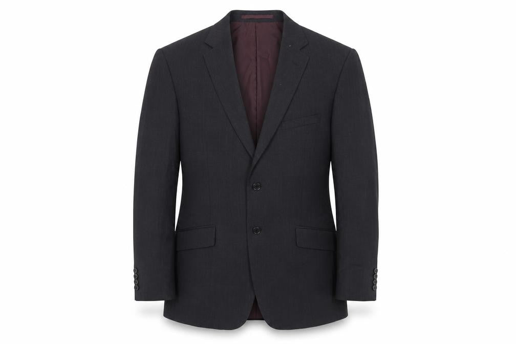 Front view of Marks & Spencer men’s black wool jacket suit jacket, size 40, regular