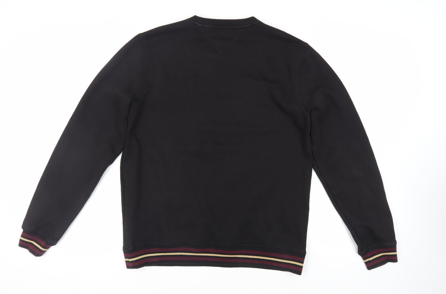 Tommy Hilfiger Mens Black Cotton Pullover Sweatshirt Size L - Logo