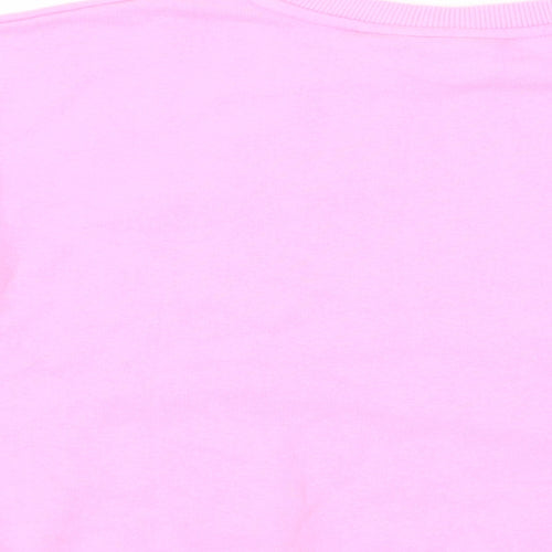 Zara Girls Pink Cotton Pullover Sweatshirt Size 11-12 Years Pullover - Barbie Sequin