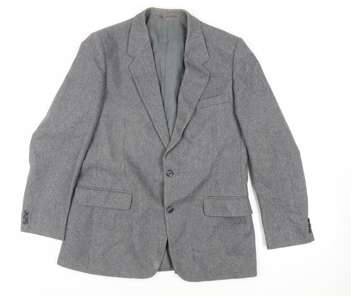 Canda Mens Grey Wool Jacket Suit Jacket Size 40 Regular
