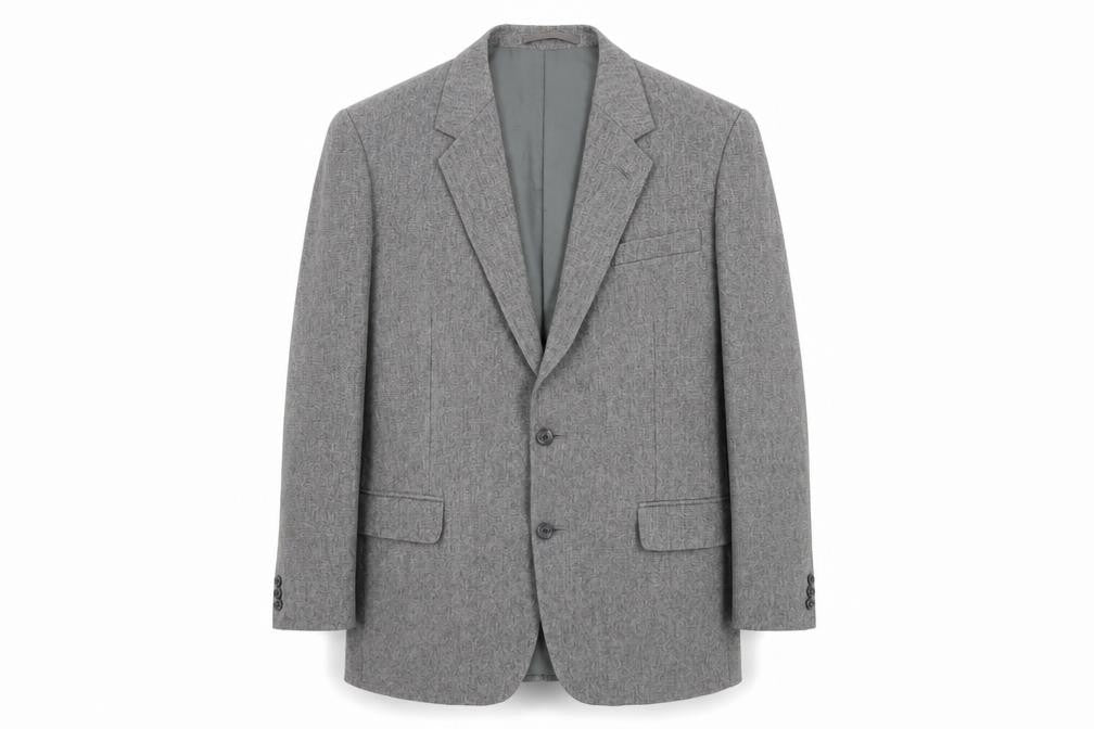 Front view of Canda men’s grey wool jacket suit jacket, size 40, regular