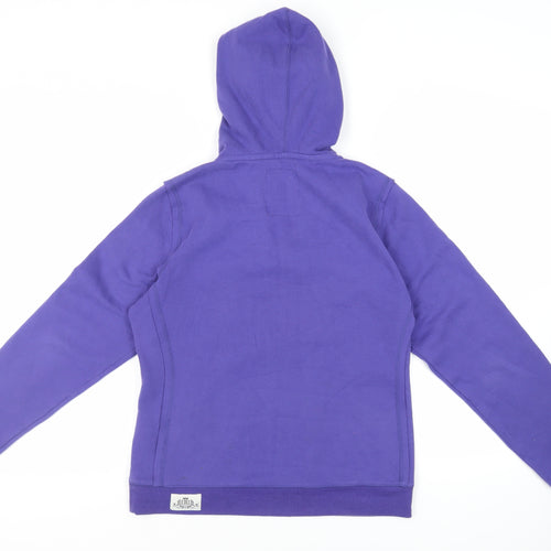 EMI Womens Purple Cotton Pullover Hoodie Size L Pullover - Logo Pockets Key Largo