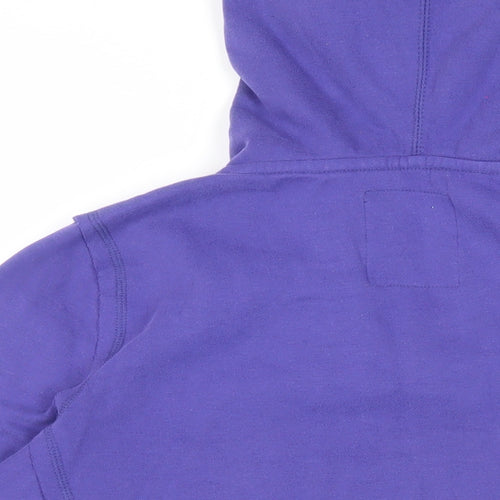 EMI Womens Purple Cotton Pullover Hoodie Size L Pullover - Logo Pockets Key Largo