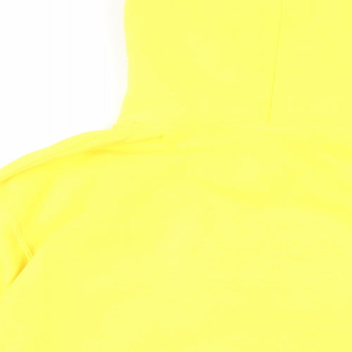 Street Fighter II Mens Yellow Cotton Pullover Hoodie Size L - Embroidered
