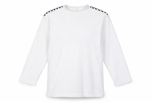 Front view of Vans women’s white cotton pullover sweatshirt, size S, pullover - logo