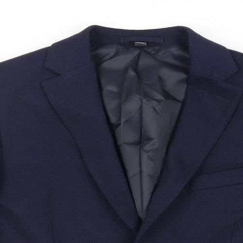 Marks and Spencer Mens Blue Polyamide Jacket Blazer Size 40 Regular