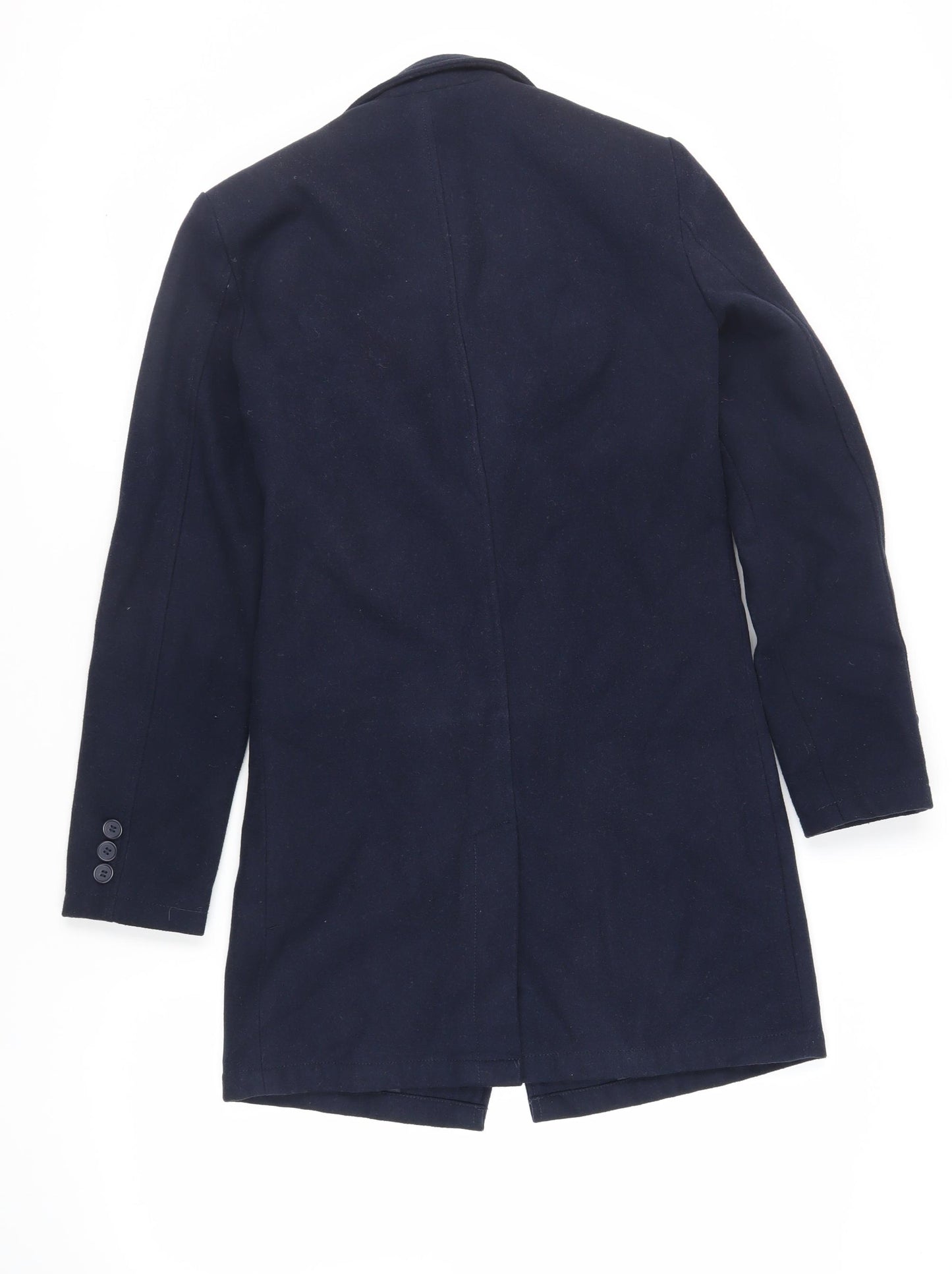 Another Influence Womens Blue Overcoat Coat Size 2XS Button