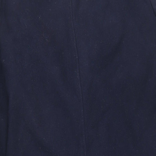 Another Influence Womens Blue Overcoat Coat Size 2XS Button