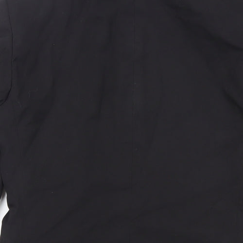 Topman Mens Black Polyester Jacket Suit Jacket Size 34 Regular