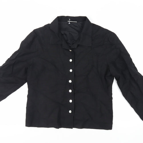Offshoot Womens Black Jacket Blazer Size M Button - Lightweight