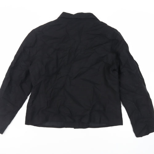 Offshoot Womens Black Jacket Blazer Size M Button - Lightweight