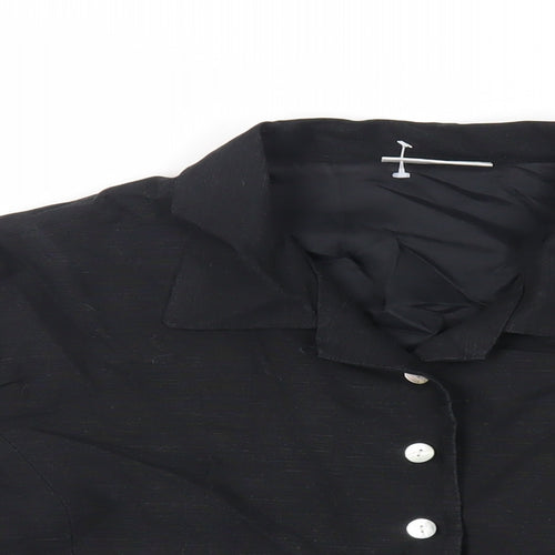 Offshoot Womens Black Jacket Blazer Size M Button - Lightweight
