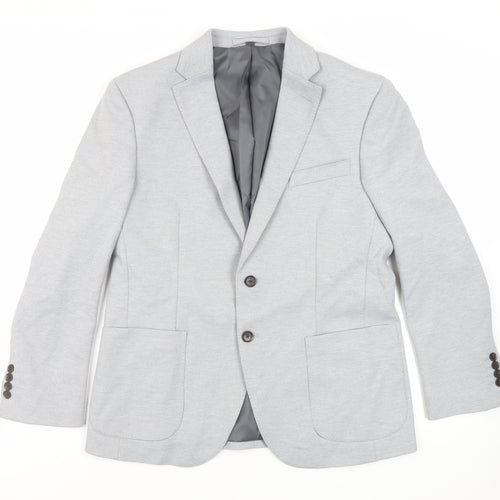 Marks and Spencer Mens Grey Polyamide Jacket Blazer Size 40 Regular