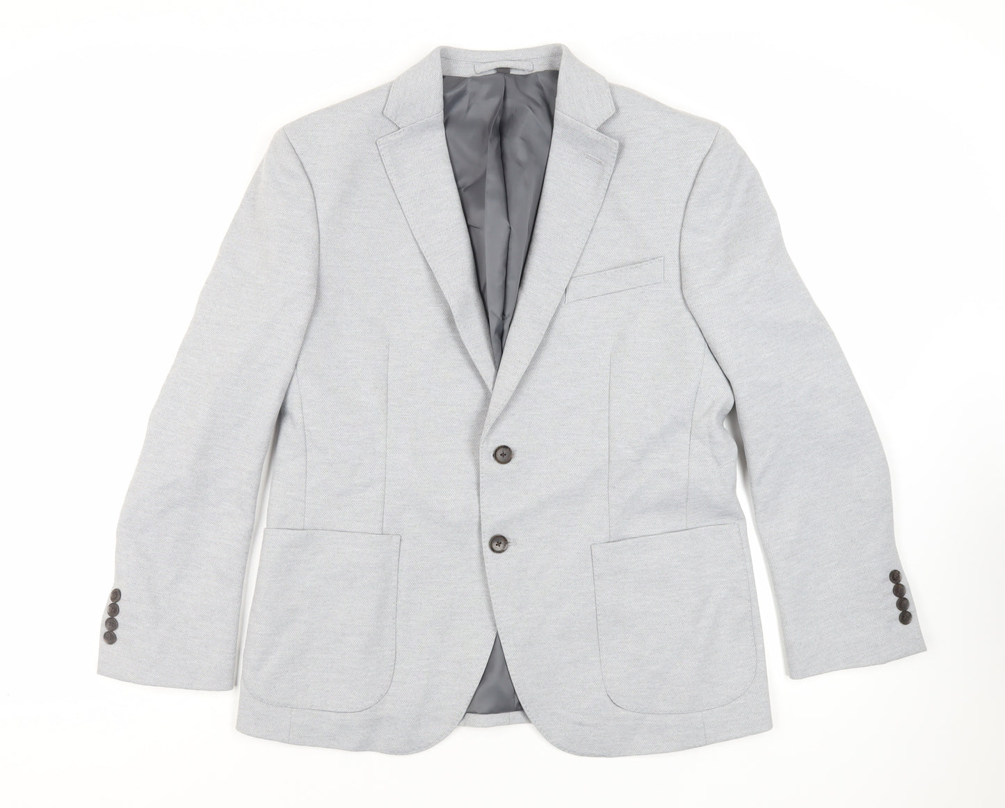 Marks and Spencer Mens Grey Polyamide Jacket Blazer Size 40 Regular