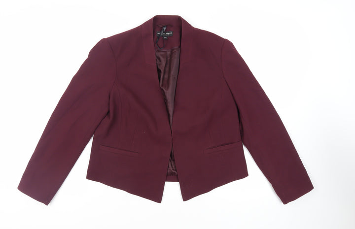 Dorothy Perkins Womens Purple Jacket Blazer Size 14 Hook & Eye