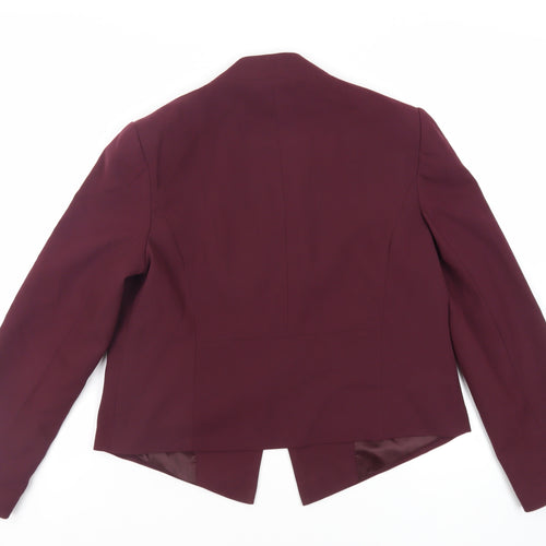 Dorothy Perkins Womens Purple Jacket Blazer Size 14 Hook & Eye