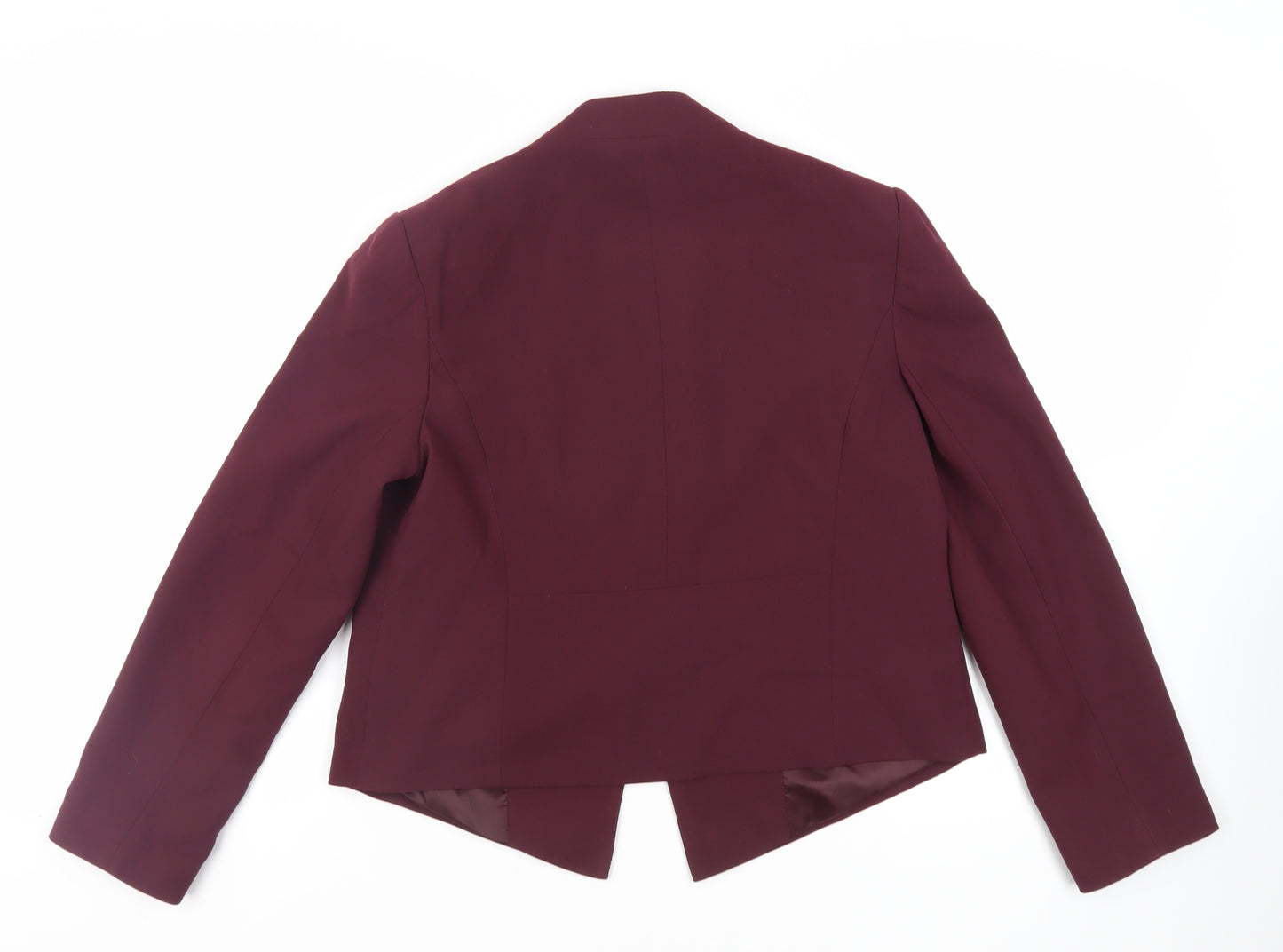 Dorothy Perkins Womens Purple Jacket Blazer Size 14 Hook & Eye
