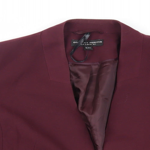 Dorothy Perkins Womens Purple Jacket Blazer Size 14 Hook & Eye