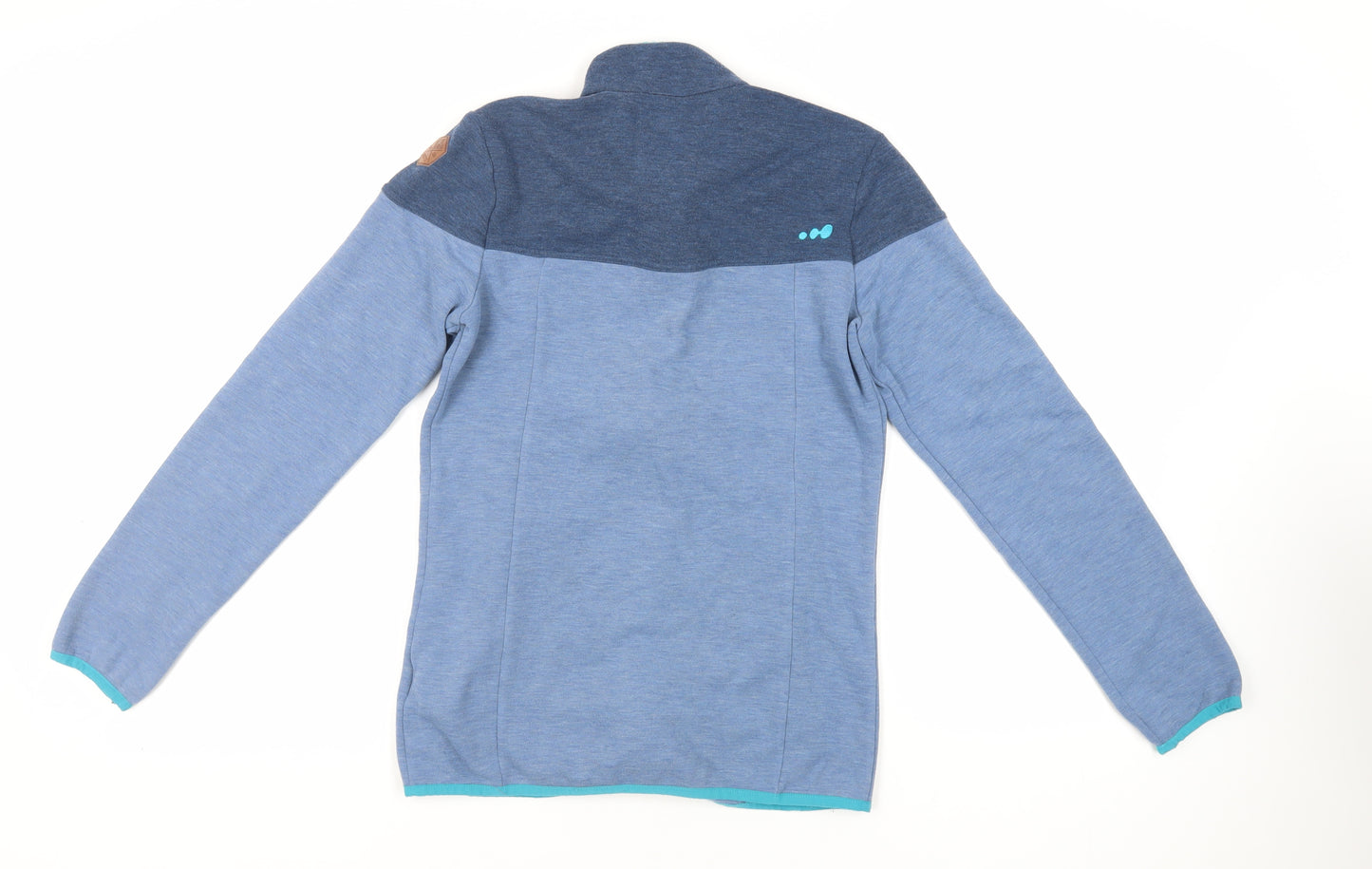 DECATHLON Womens Blue Polyester Full Zip Sweatshirt Size M Zip - Zipped Pockets