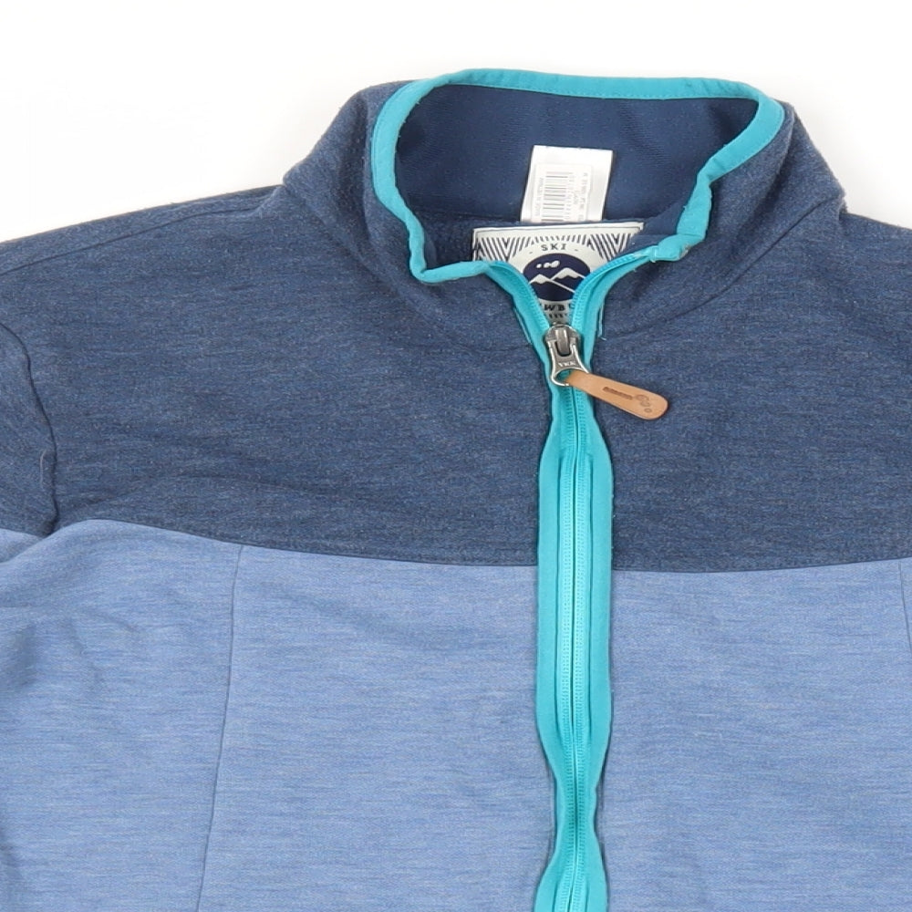 DECATHLON Womens Blue Polyester Full Zip Sweatshirt Size M Zip - Zipped Pockets
