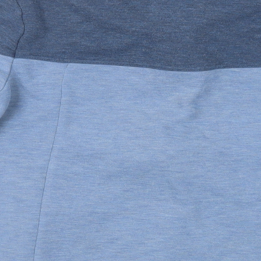 DECATHLON Womens Blue Polyester Full Zip Sweatshirt Size M Zip - Zipped Pockets