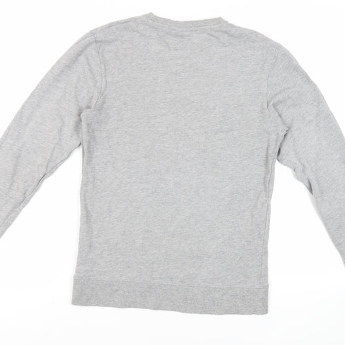 JACK & JONES Mens Grey Cotton Pullover Sweatshirt Size S - Logo