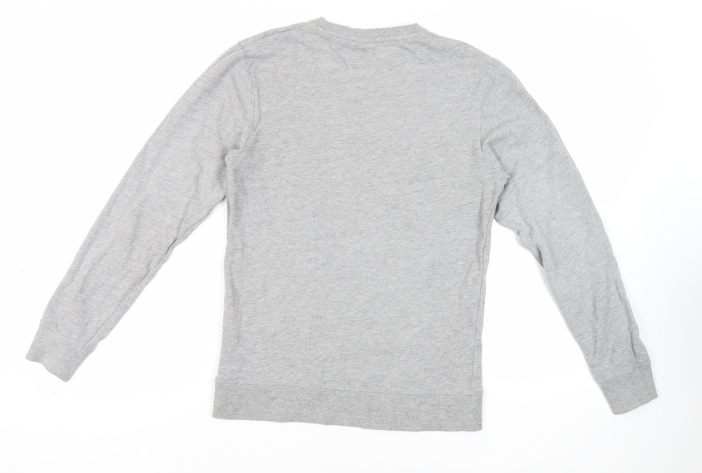 JACK & JONES Mens Grey Cotton Pullover Sweatshirt Size S - Logo