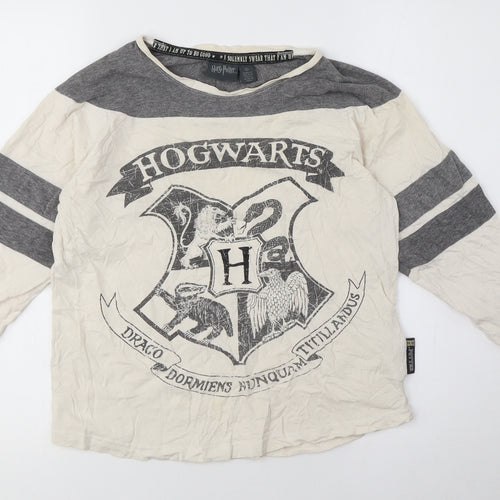 Harry Potter Unisex Hogwarts T-Shirt Grey L
