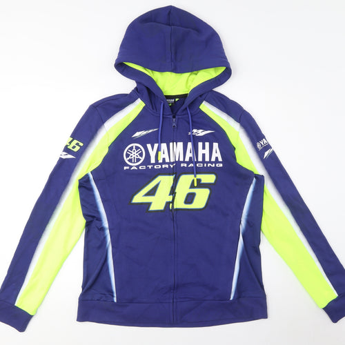 Yamaha Women's Blue Full Zip Hoodie with Logos, Size M