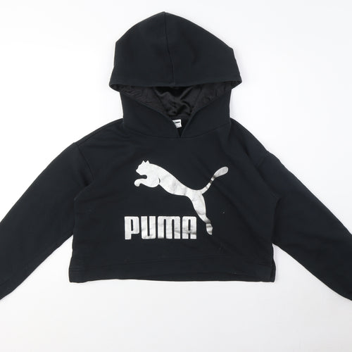 Puma Women's Black Pullover Hoodie, Size S
